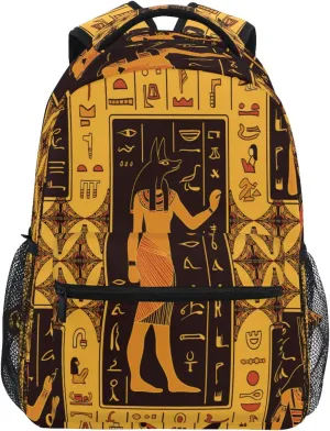 Ancient Egyptian Hieroglyphs Bird Kids Backpack for Boys Girls,Egypt Art 16 Inch School Backpack for Elementary Preschool Kindergarten Bookbags for Teens Children Women Men College Travel Bag