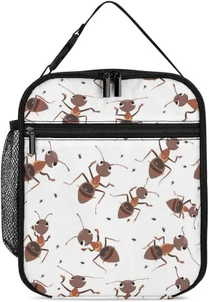 Animal Ants Reusable Lunch Bento Box for Men Women Portable Insulated Lunch Tote Bag for Office Work Picnic