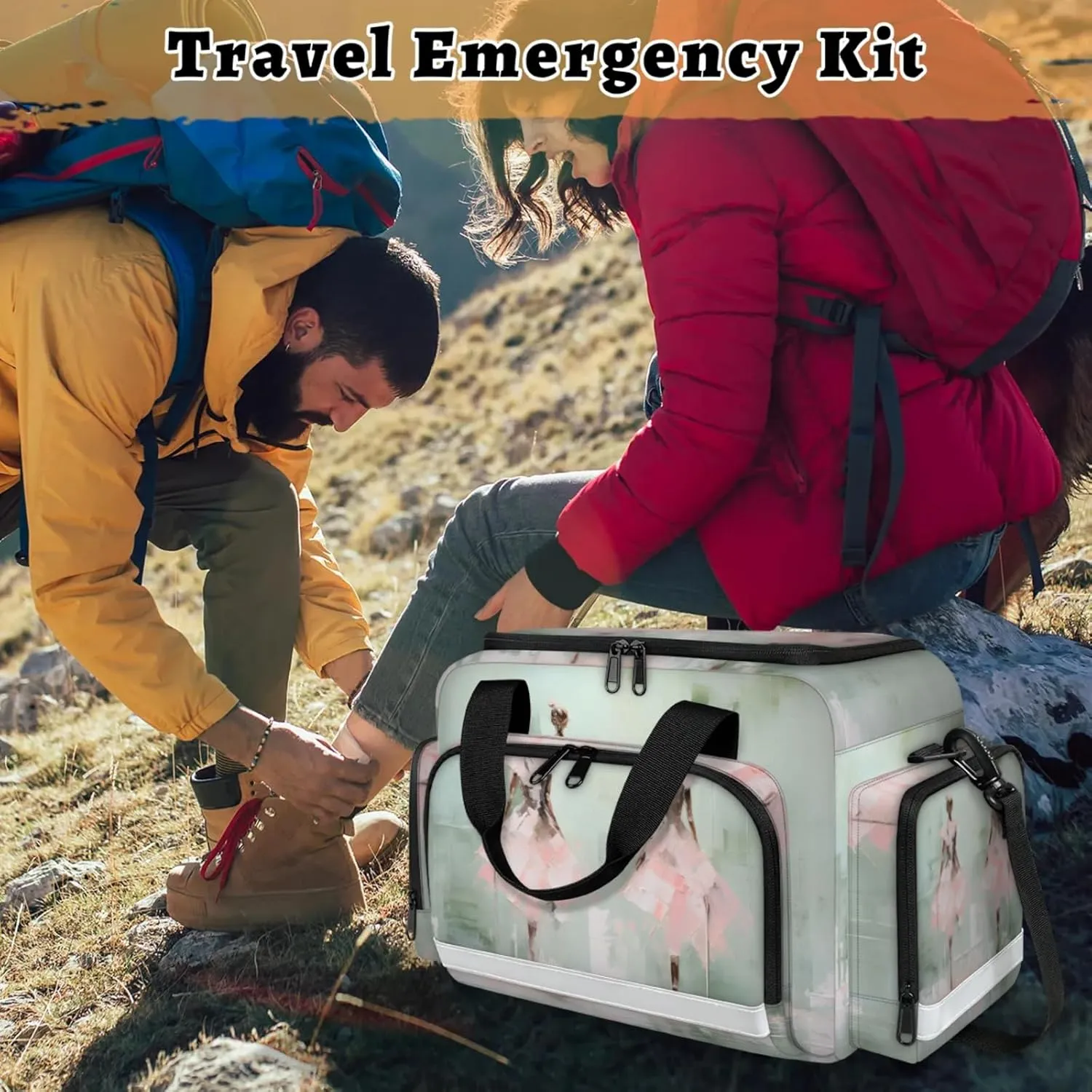 Anti-Scratch Duffle Bag for Travel 25x17.7x11.2 Inch - Waterproof Duffel Bag for Camping Fitness, Durable EMS Gear for First Responders Oil Painting Ballet