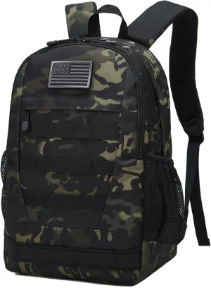 ArcEnCiel 35L Motorcycle Backpack Tactical Military Bag Army Assault Pack Rucksacks with Patch - Rain Cover Included