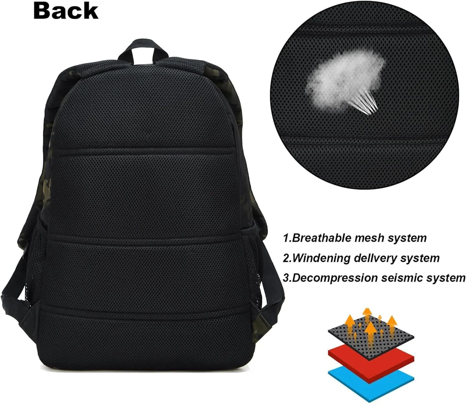 ArcEnCiel 35L Motorcycle Backpack Tactical Military Bag Army Assault Pack Rucksacks with Patch - Rain Cover Included