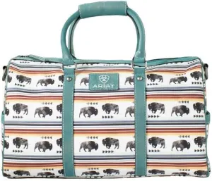 ARIAT Women's Buffalo Print Overnight Duffle Bag, Multicolored, One Size