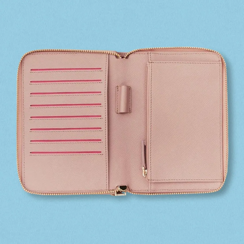 Arlington Milne Emma Wallet, Nude Saffiano