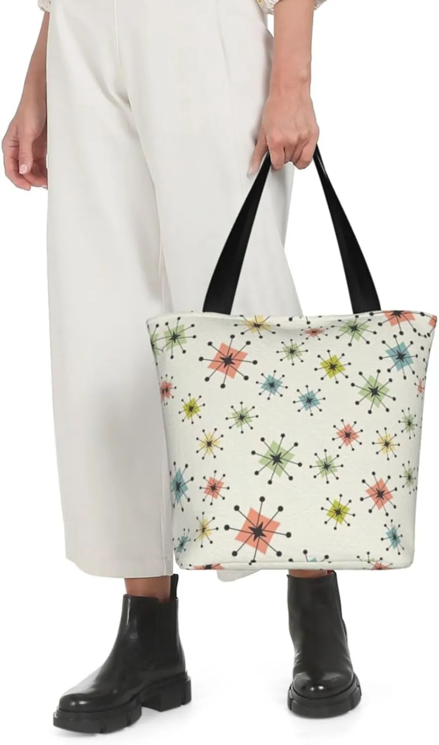Art Guitar Pattern Print Shoulder Tote Bag Women'S Large Size Handbag Casual Tote Shopping Bag For Women