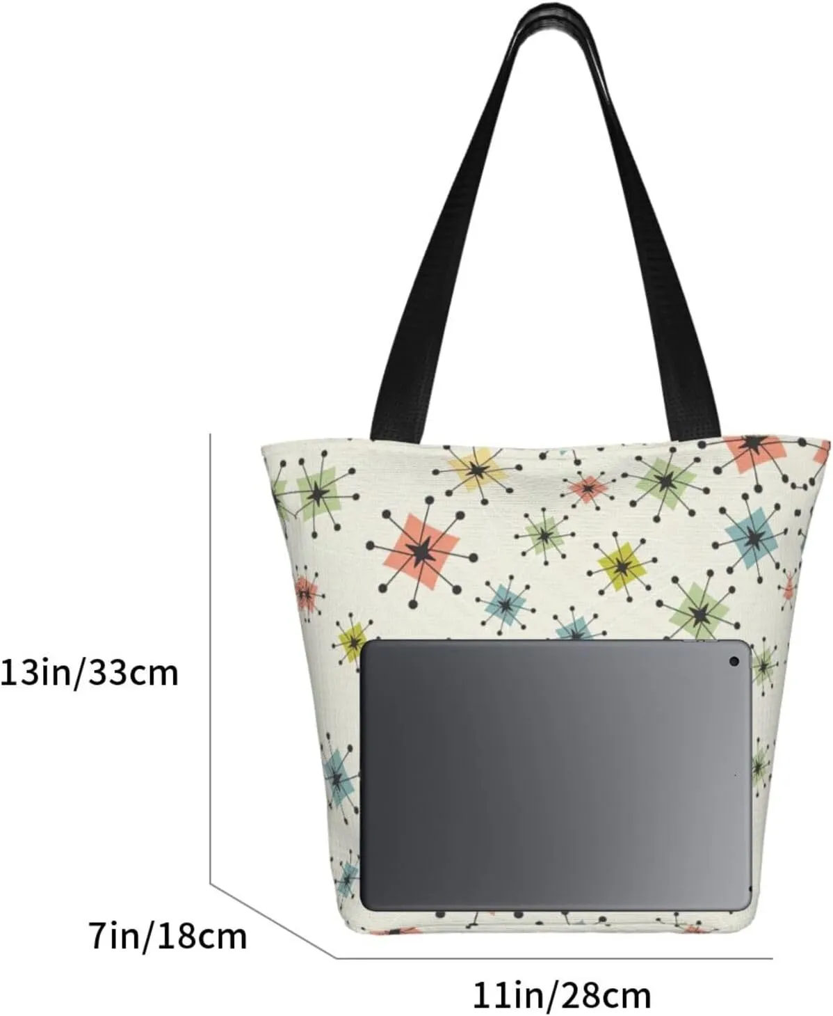Art Guitar Pattern Print Shoulder Tote Bag Women'S Large Size Handbag Casual Tote Shopping Bag For Women