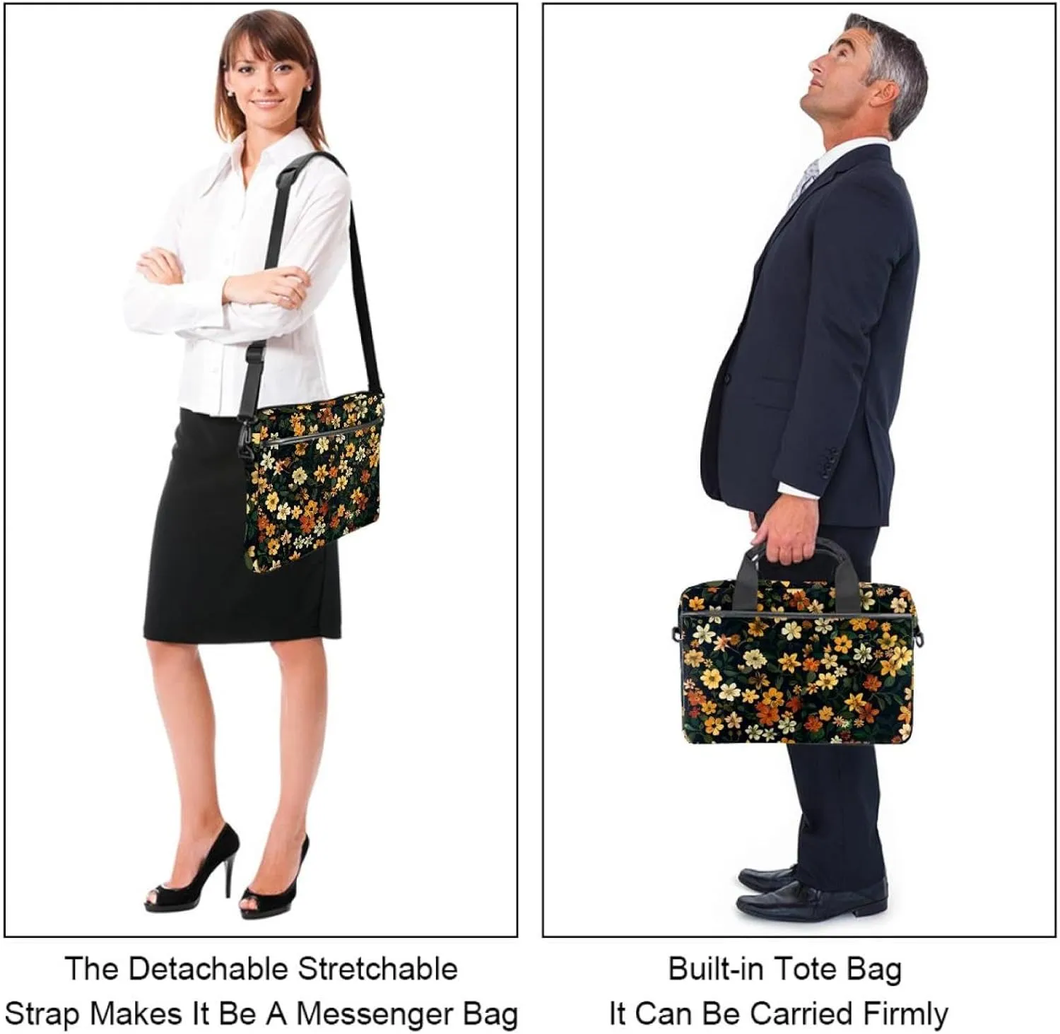 Art Space Galaxy Nebula Starry Laptop Bag Case Computer Sleeve Shoulder Messenger Bag for Work School