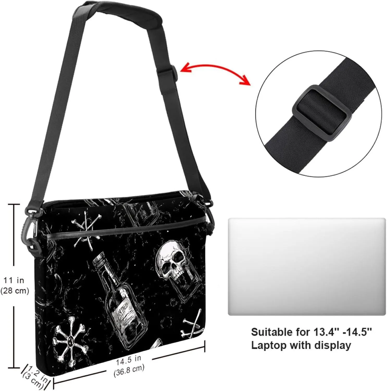 Art Space Galaxy Nebula Starry Laptop Bag Case Computer Sleeve Shoulder Messenger Bag for Work School