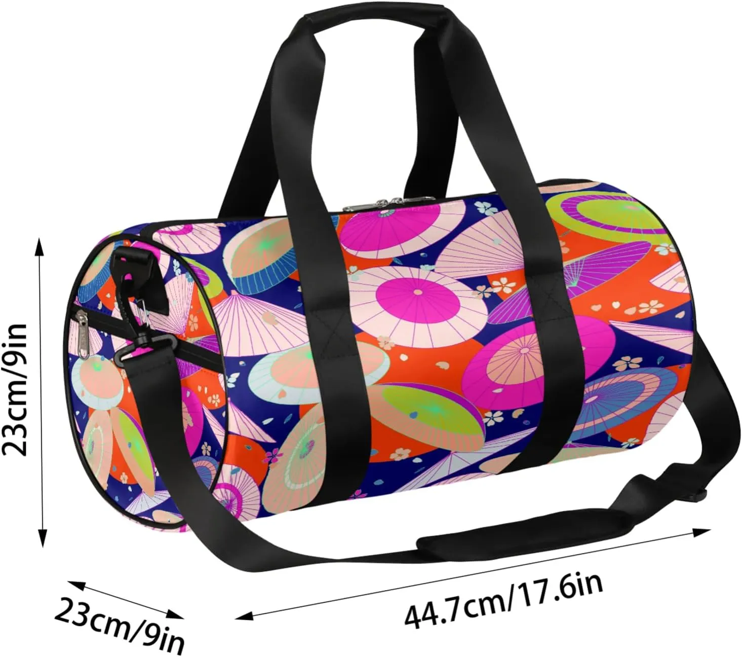 Art Umbrella Sports Gym Bag for Men Women Lightweight Travel Duffle Bag with Shoulder Strap Waterproof Carry On Weekender Overnight Bag for Travel Sports Gym