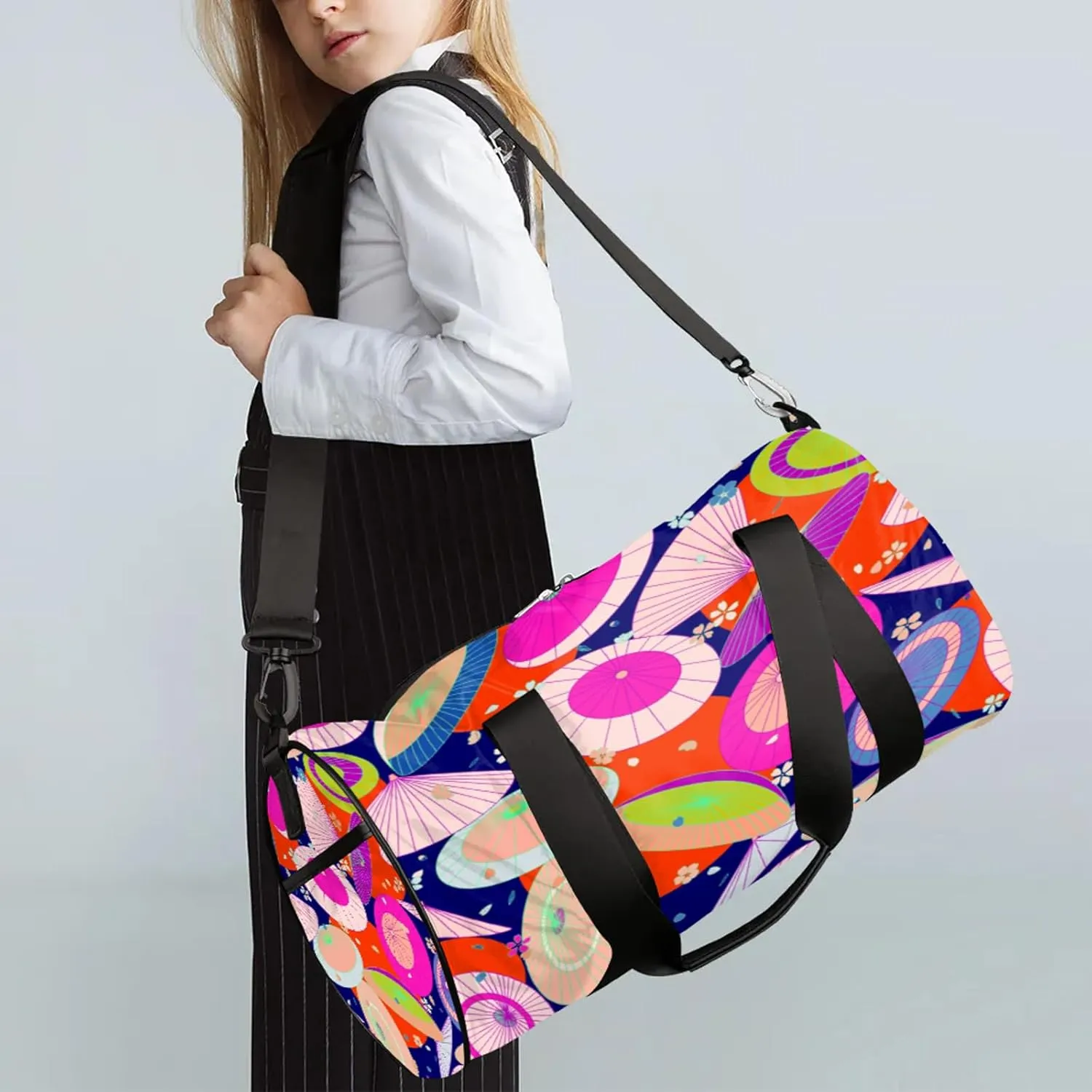 Art Umbrella Sports Gym Bag for Men Women Lightweight Travel Duffle Bag with Shoulder Strap Waterproof Carry On Weekender Overnight Bag for Travel Sports Gym
