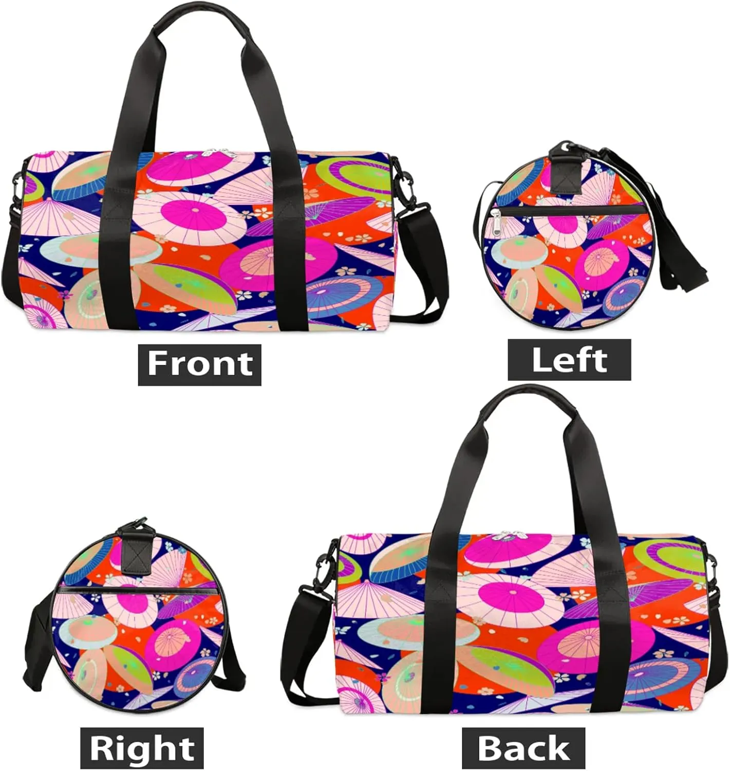 Art Umbrella Sports Gym Bag for Men Women Lightweight Travel Duffle Bag with Shoulder Strap Waterproof Carry On Weekender Overnight Bag for Travel Sports Gym