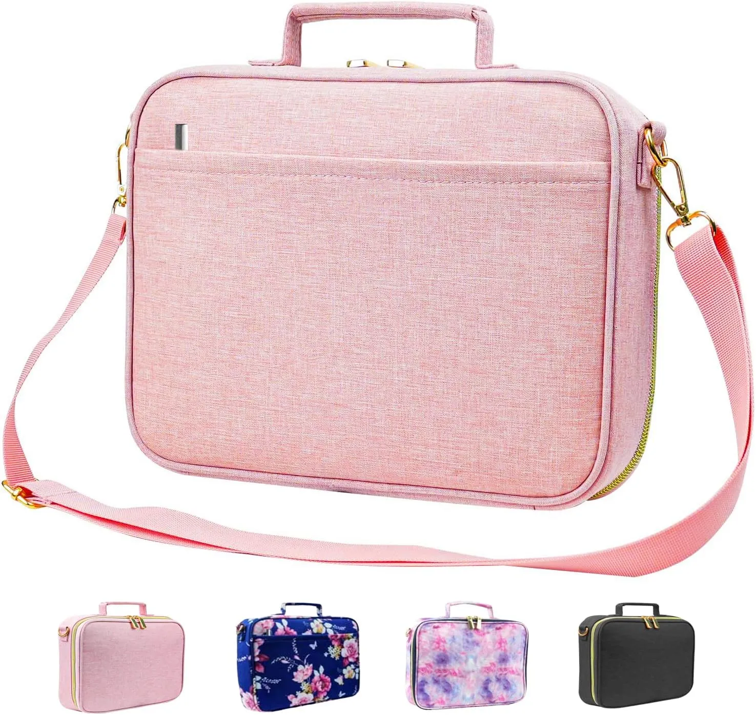 ATDIAG Bible Cover for Women,Carrying Book Case Church Bag Bible Protective with Handle and Zippered Pocket Adjustable Shoulder Strap,Perfect Gifts for Church Religious