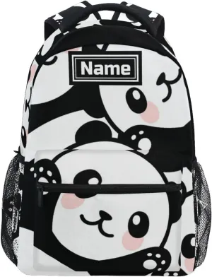 ATTX Panda Backpack Personalized Your Name Text Computer Bag