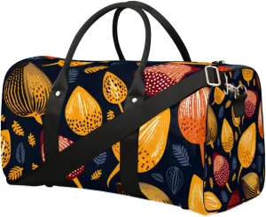 Autumn Art Tree Leaves Travel Duffel bag for Men Women Weekender Overnight Bag Gym Bag Carry On Luggage Bags for Yoga Workout Sports