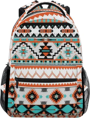 AUUXVA Ethnic Aztec Geometric Backpack Travel School Shoulder Bag for Kids Boys Girls Women Men