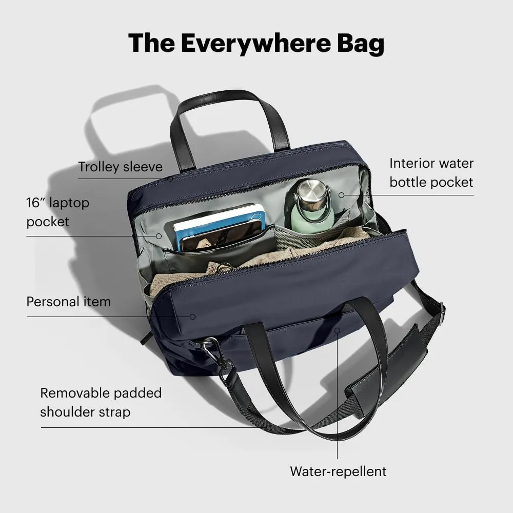 Away Everywhere Duffle Bag, Water Repellent Travel Bag, Padded Laptop Sleeve, Gym & Weekender Bag, Large Duffle for Travel, Cloud Gray