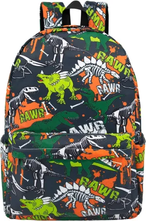 Backpack for Middle Elementary High School College Student Bookbags Boys Teens Kids Waterproof Backpacks Dinosaur Book Bag Travel Laptop Back Pack