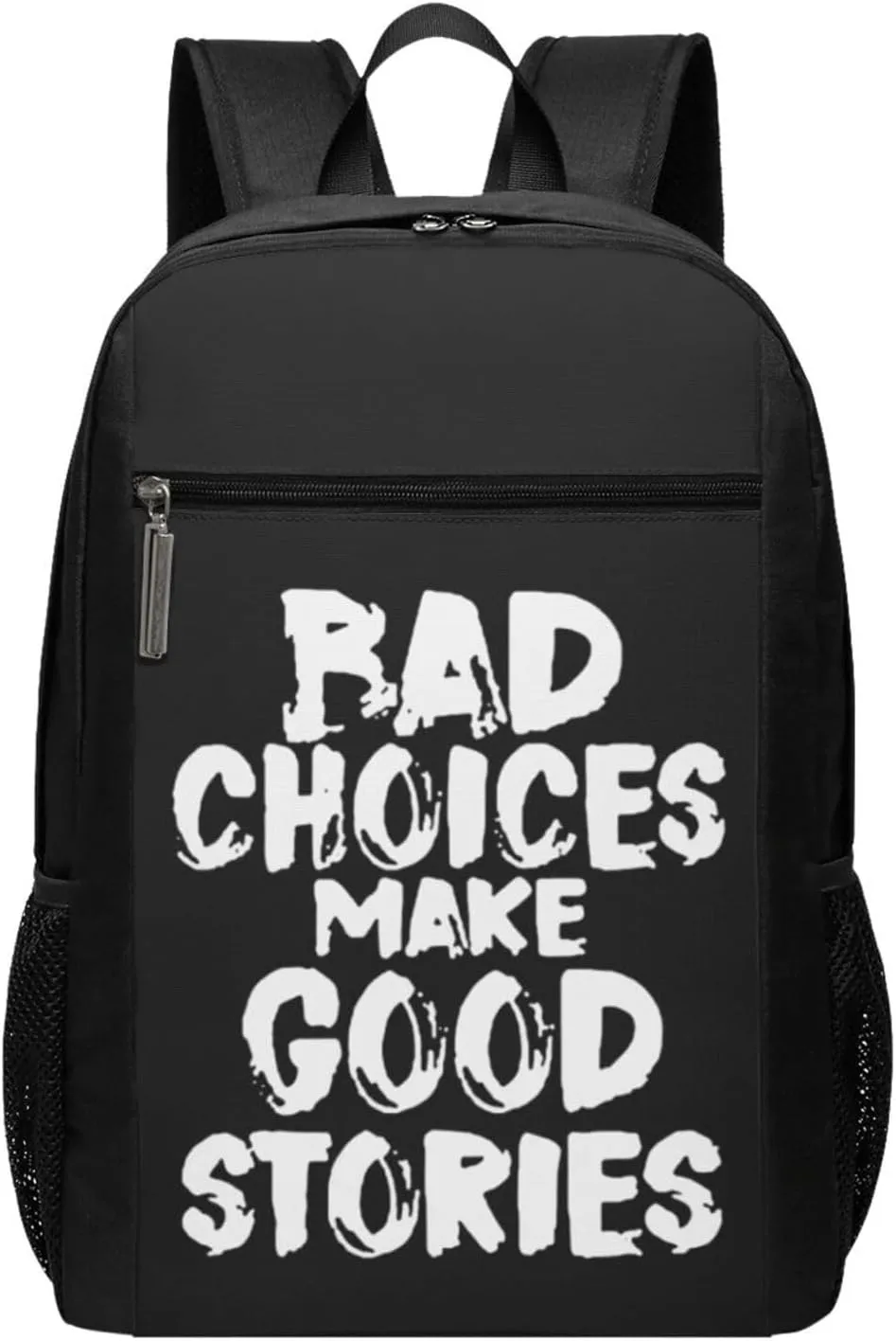 Bad Choices Make Good Stories Travel Laptop Backpack, Business Anti Theft Slim Sturdy Laptops Backpacks, College Computer Bag Gift for Men & Women Fits 17 Inch Notebook,Black