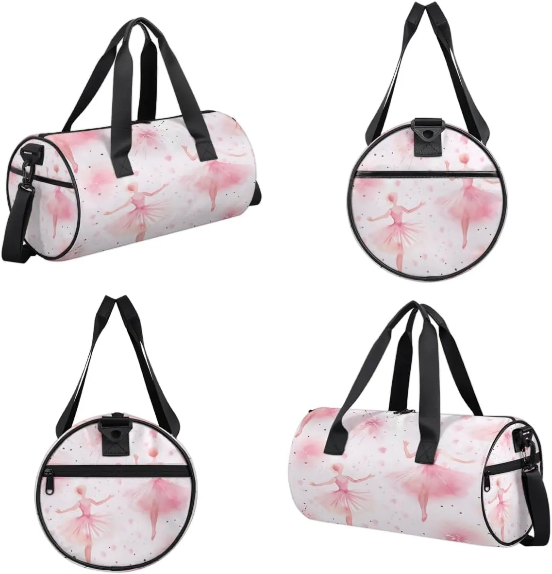 Ballet Watercolor Gym Bag for Women Men Lightweight Weekender Travel Bag Stylish Duffle Bag for Gym Travel Overnight Carry On