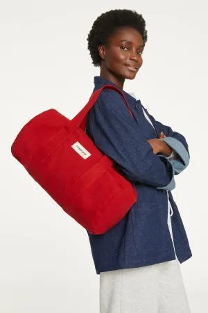 Ballu the small duffel bag - Recycled cotton vibrant red