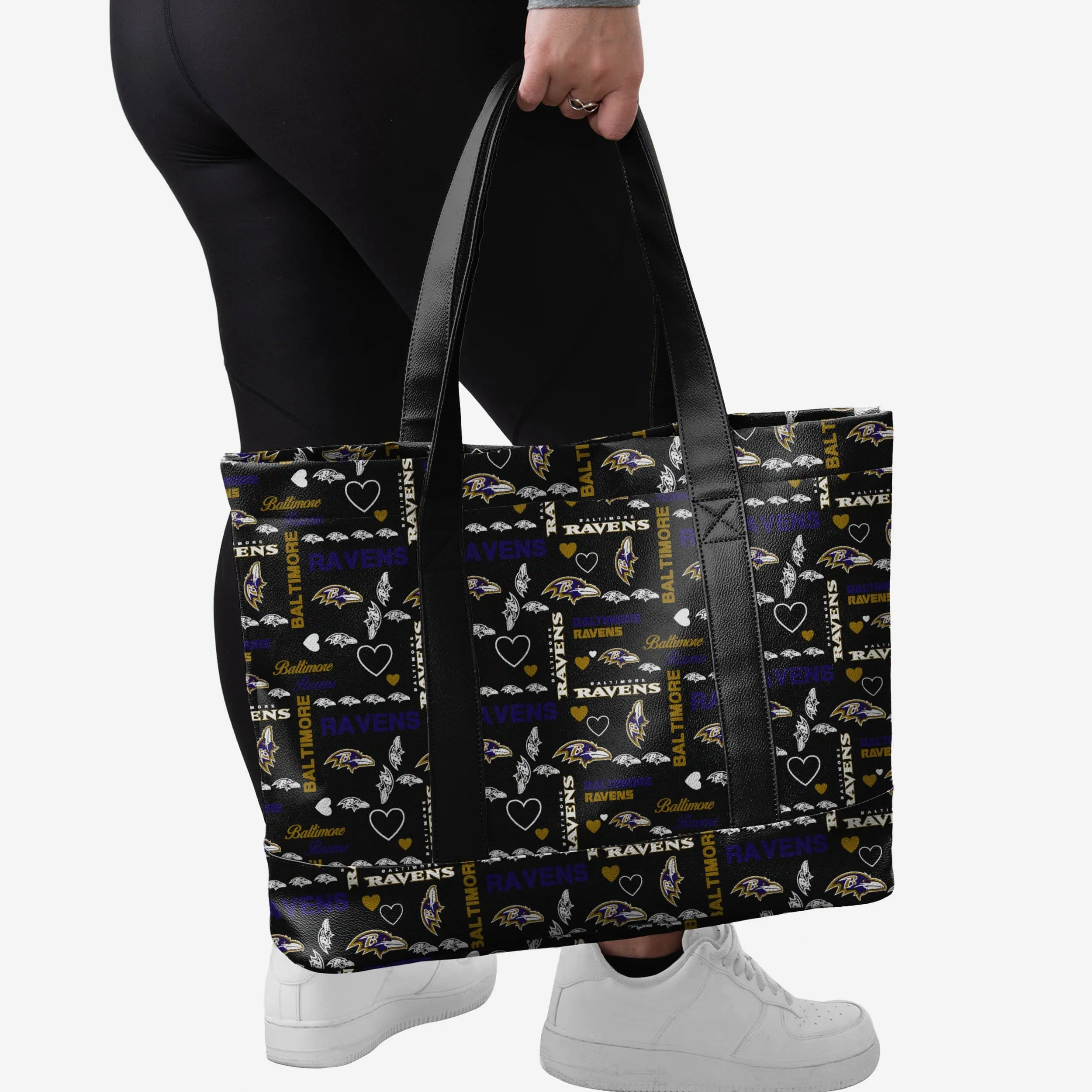 Baltimore Ravens Logo Love Tote Bag