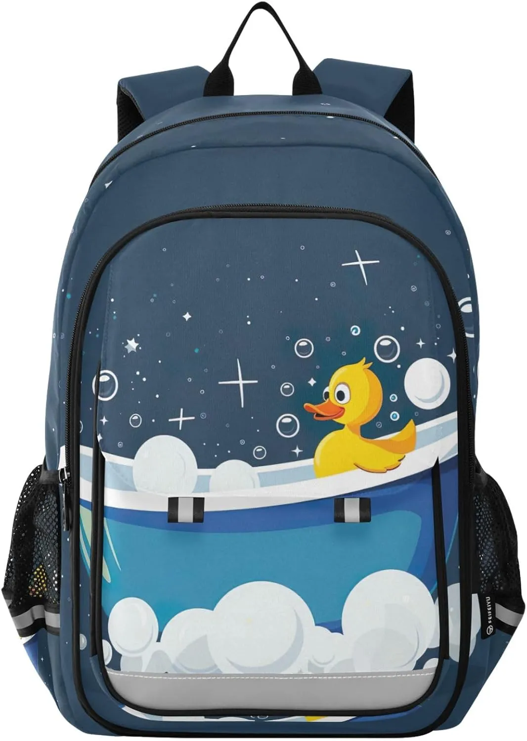 Bathtub Yellow Duck Cartoon Style Print Backpack for Boys Middle-School Elementary Bookbags 20325489