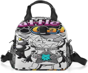 Battle-Cats Lunch Shoulder Bag Lightweight Insulated Heat Preservation Children's Lunch Bag Bento Box One Size