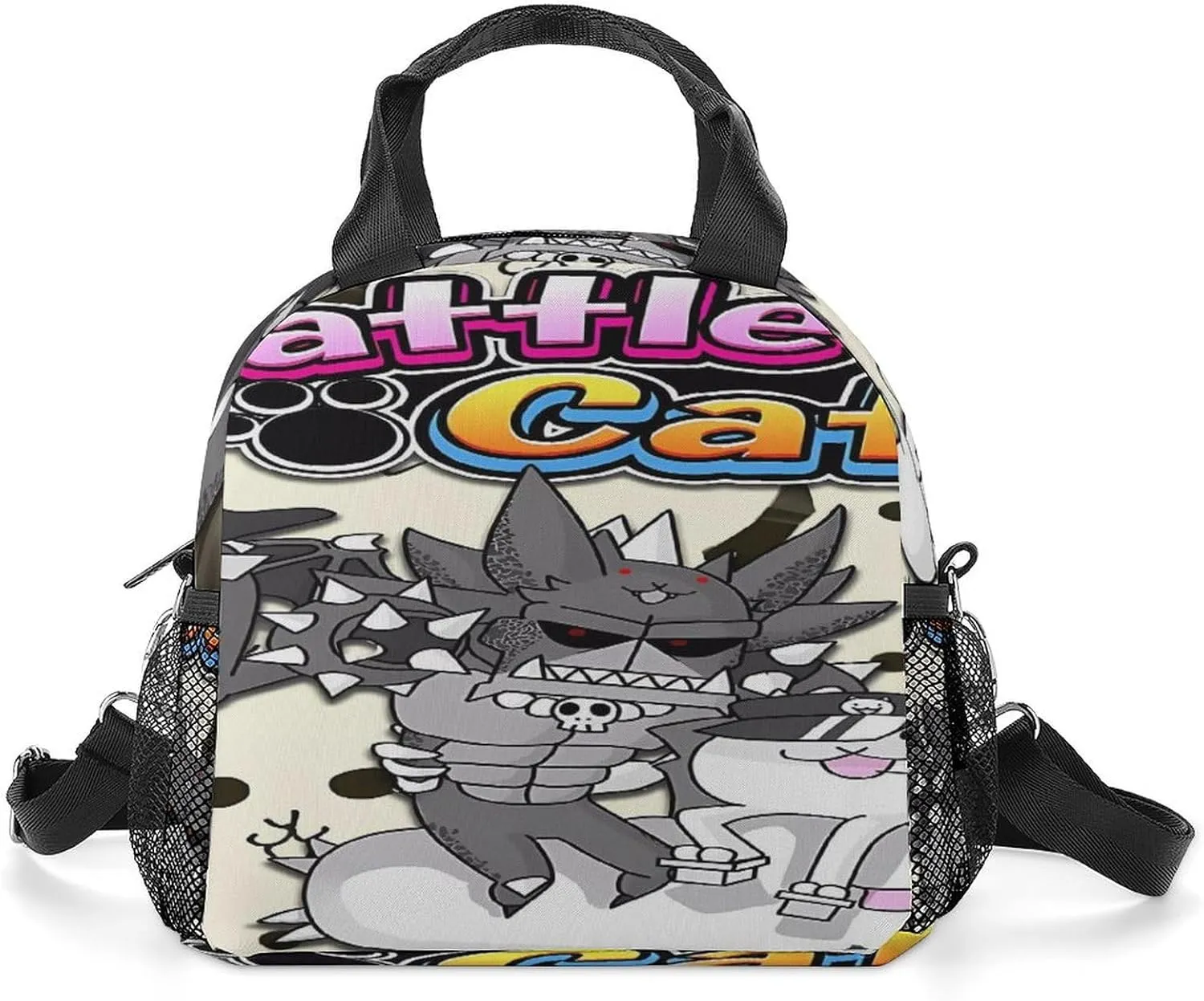 Battle-Cats Lunch Shoulder Bag Lightweight Insulated Heat Preservation Children's Lunch Bag Bento Box One Size