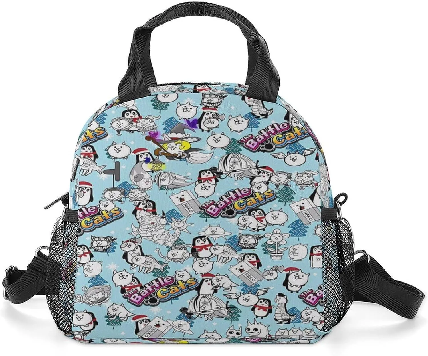 Battle-Cats Lunch Shoulder Bag Lightweight Insulated Heat Preservation Children's Lunch Bag Bento Box One Size
