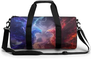 Battle of Phoenix Cool Thundering Gym Bag Workout Sports Bag Lightweight Tote Duffel Bag Travel Weekender Bag for Women Men