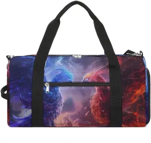 Battle of Phoenix Cool Thundering Sports Gym Bag Lightweight Travel Duffle Bag Carry on Weekender Bags for Women Men