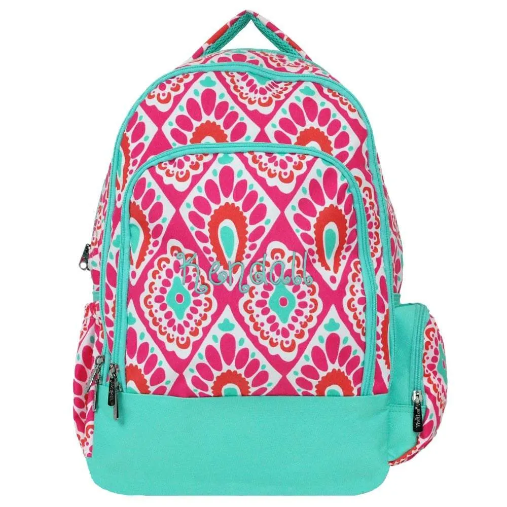Beachy Keen Monogrammed Backpack Lunch Box Combo