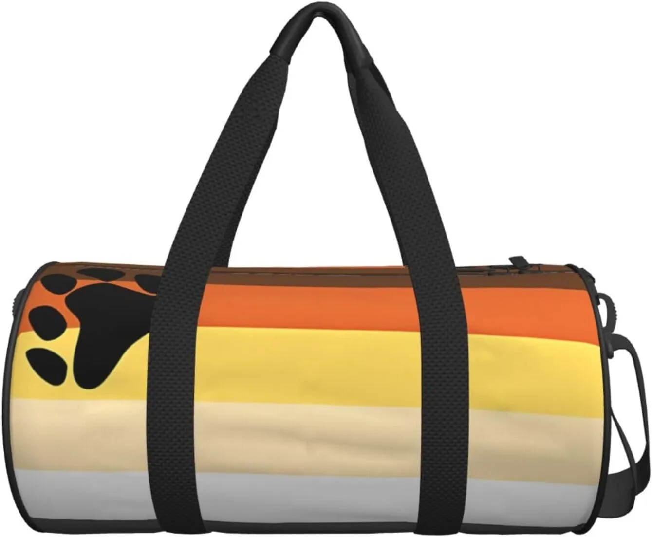 Bear Brotherhood Pride Flag Round Travel Duffel Bag Large Capacity Gym Sports Bags for Hiking Vacation Trips