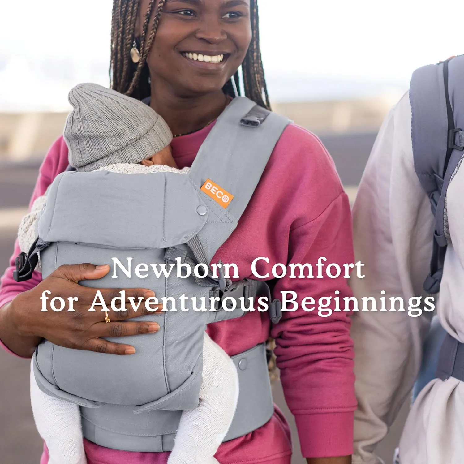 Beco Baby Carrier Gemini Newborn to Toddler-Front, Back and Hip Seat Carrier,Baby Carrier Backpack & Baby Front Carrier with Adjustable Seat,Ergonomic Baby Holder 7-35lbs (Grey)