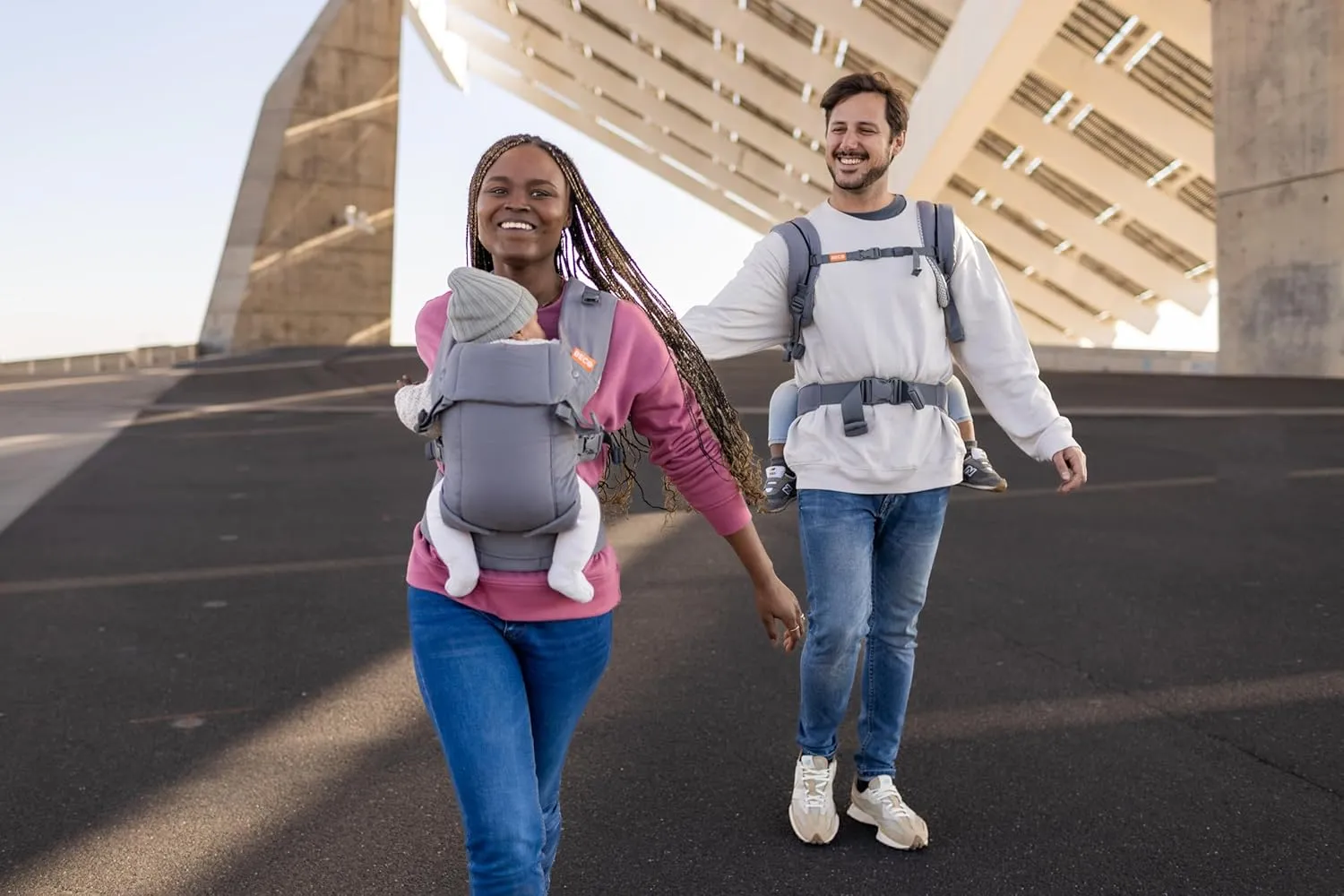 Beco Baby Carrier Gemini Newborn to Toddler-Front, Back and Hip Seat Carrier,Baby Carrier Backpack & Baby Front Carrier with Adjustable Seat,Ergonomic Baby Holder 7-35lbs (Grey)