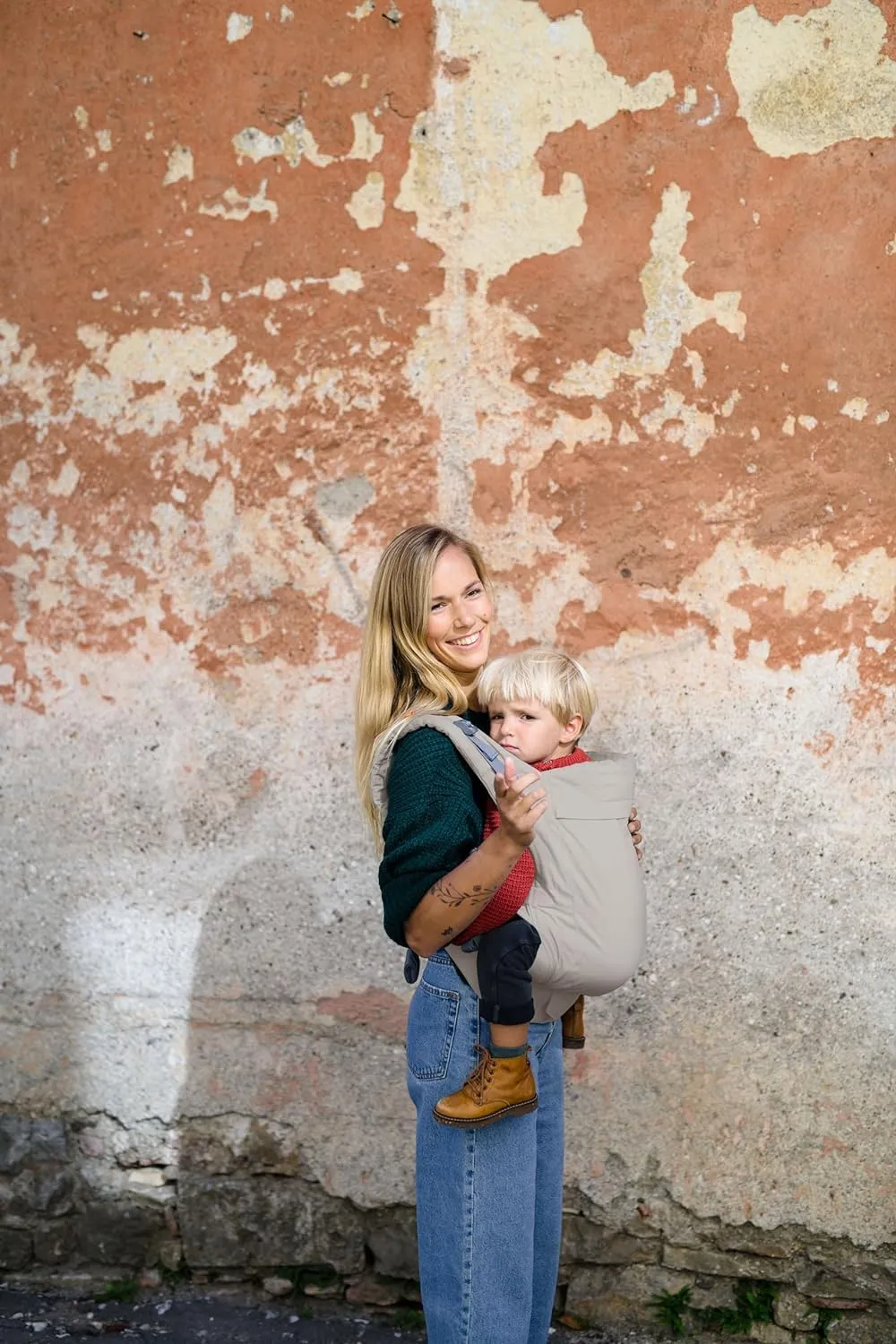 Beco Toddler Carrier with Extra Wide Seat, Toddler Carrying Backpack Style and Front-Carry, Lightweight & Breathable Child Carrier, Toddler Sling Carrier 20-60 lbs (Ecru)