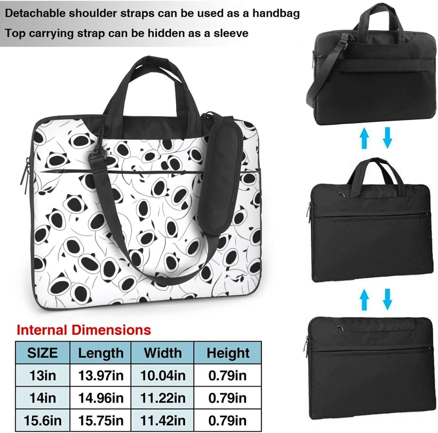 Bee And Flowers Laptop Shoulder Bag Notebook Computer Case Briefcase With Shoulder Straps And Handle