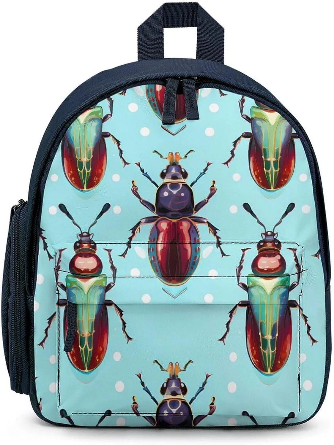 Beetles and Insects Funny Backpack Small Casual Daypack Purse Travel Bag with Adjustable Strap Cute Print