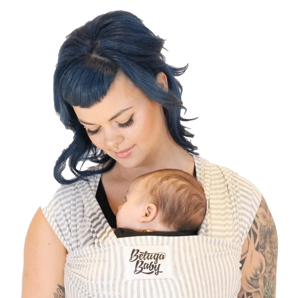 Beluga Baby Wrap (The Shannon - Light Grey Stripe)