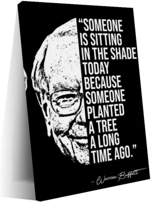 Berkshire Hathaway Chairman Warren Edward Buffett Art Quotes Poster 4 Canvas Art Wall Poster Printing Office Bedroom Aesthetic Poster Living Room12x18inch(30x45cm) Frame-style