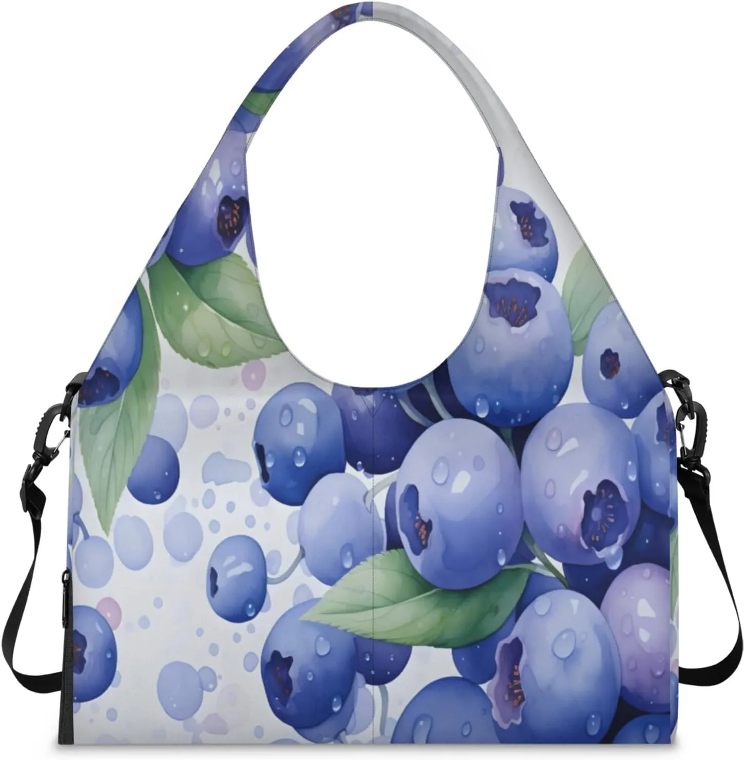 Berry Juiciness Waterproof Gym Bag for Men Women, Sports Duffel Bag with Shoe Compartment Yoga Mat Holder, Portable Large Travel Bag for Fitness, Camping, Weekend Trips