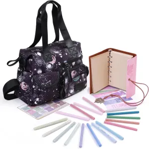 Bible Cover Case for Women, Large Bible Bag Organizer/Bible Study Supplies Kit, Bible Journaling Kit & Scripture Carrying Case, Crossbody Shoulder Bag, Christian Gifts