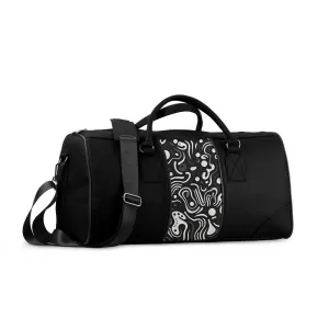 Black Mixed Duffel Bag Monochrome Maelstrom