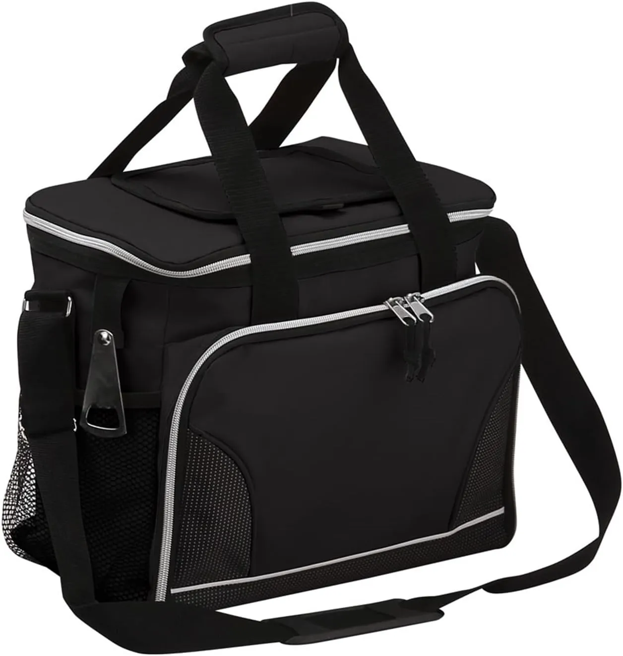 Black Outdoor Folding Table Lunch Cooler