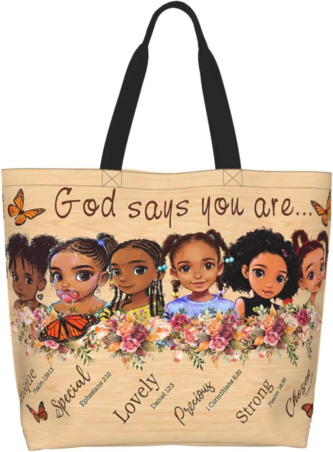 Black Queen Women Tote Bag African American Tote Bag Shoulder Handbag Fashion Casual Shoulder Bag