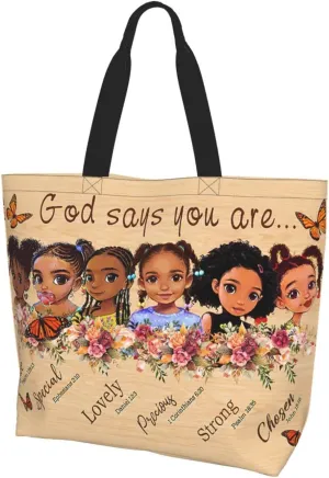Black Queen Women Tote Bag African American Tote Bag Shoulder Handbag Fashion Casual Shoulder Bag