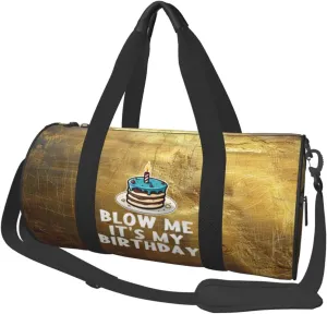 Blow Me It'S My Birthday Duffel Bag Gym Bag Travel Sports Tote Large Foldable Beach Swim Yoga6