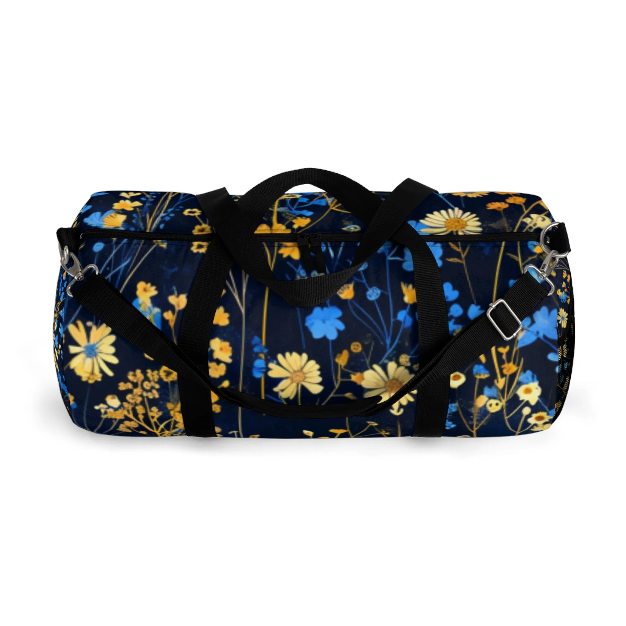 Blue & Gold Wild Flowers 2 Duffel Bag