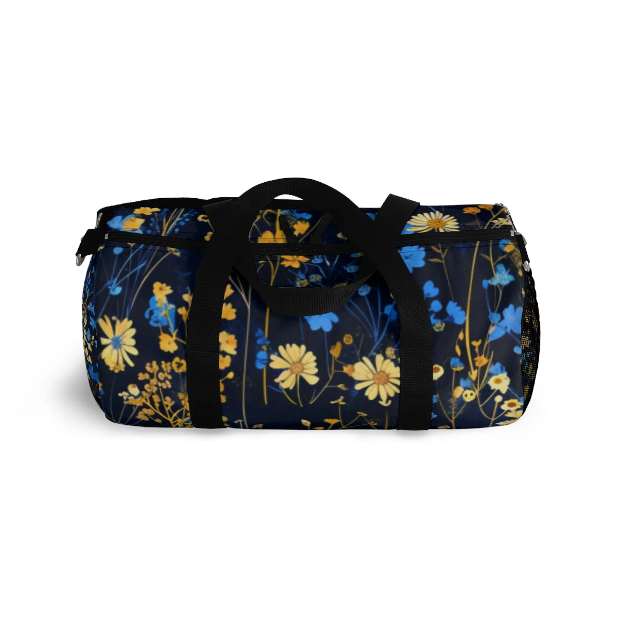 Blue & Gold Wild Flowers 2 Duffel Bag