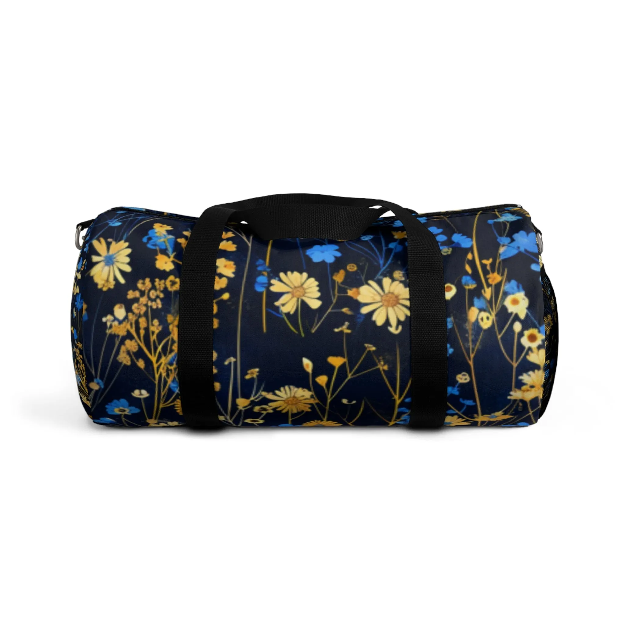 Blue & Gold Wild Flowers 2 Duffel Bag
