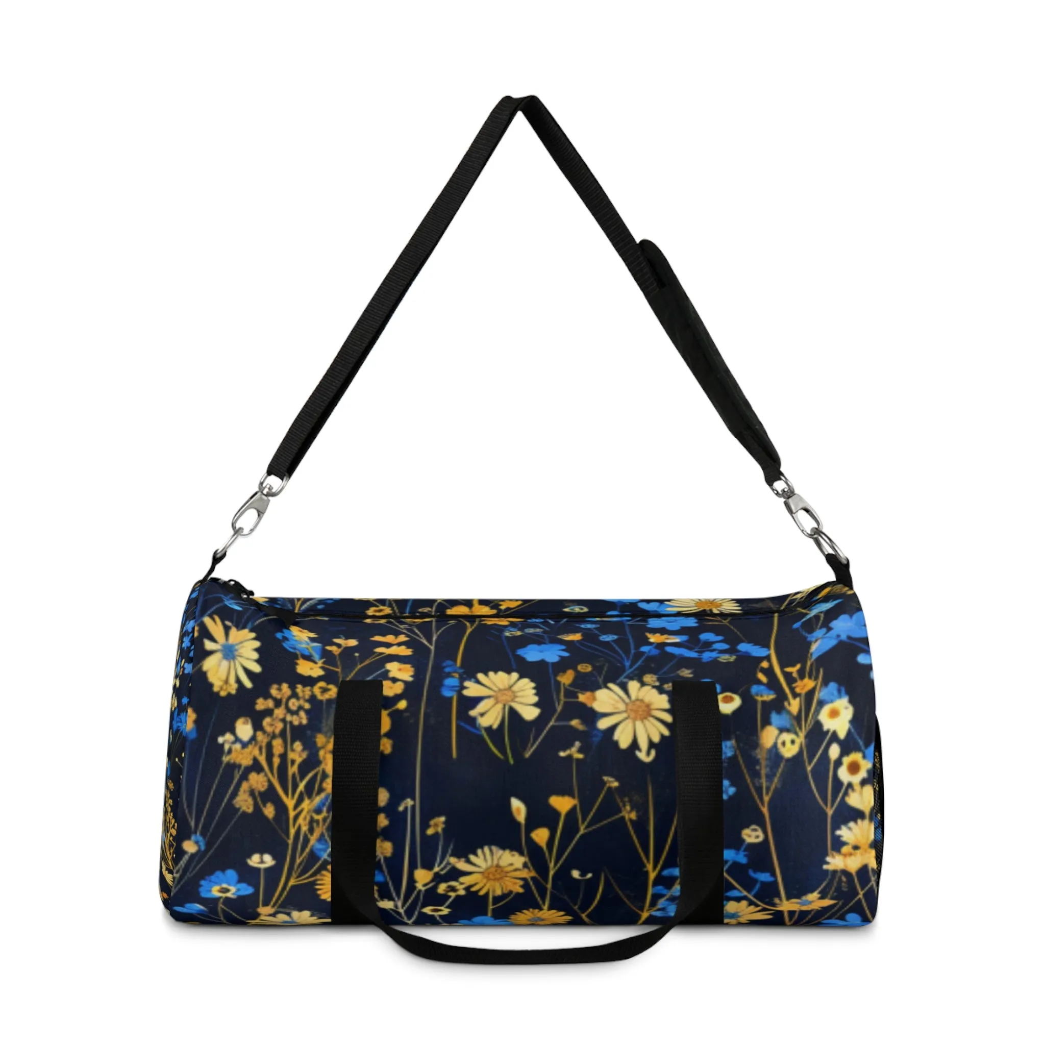 Blue & Gold Wild Flowers 2 Duffel Bag